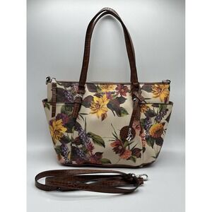 Dana Buchman Floral Purse Stylish Pebbled Tote